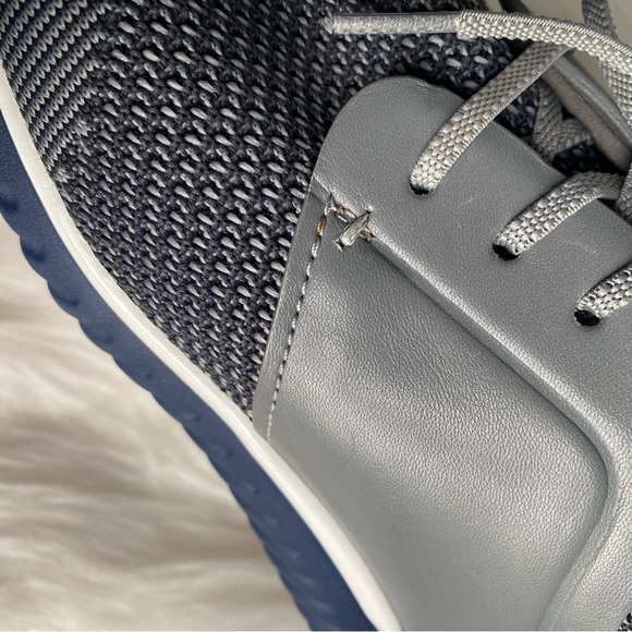 Cole Haan GrandMøtion (GrandMotion) Knit Gray & Blue Men’s Leather Sneakers - Picture 13 of 15